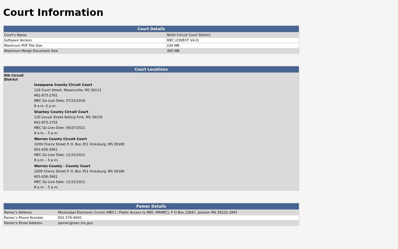 Ninth Circuit MEC bench warrant and capias flag definitions
